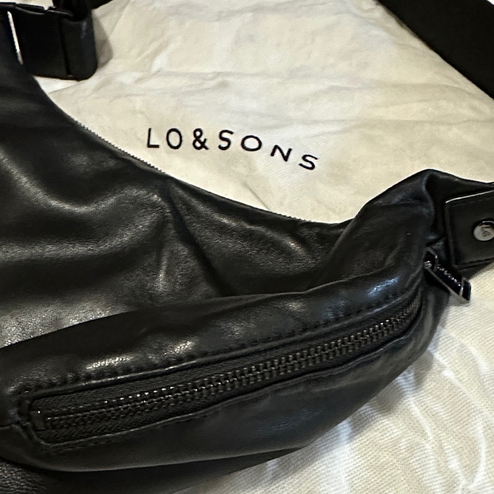 Lo & Sons Black Leather Aoyama Bag - Picture 3 of 4